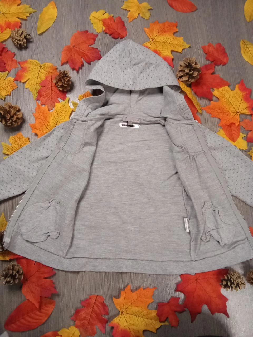 Bonita chaqueta gris con capucha Lili Rose 4 años – photo 3